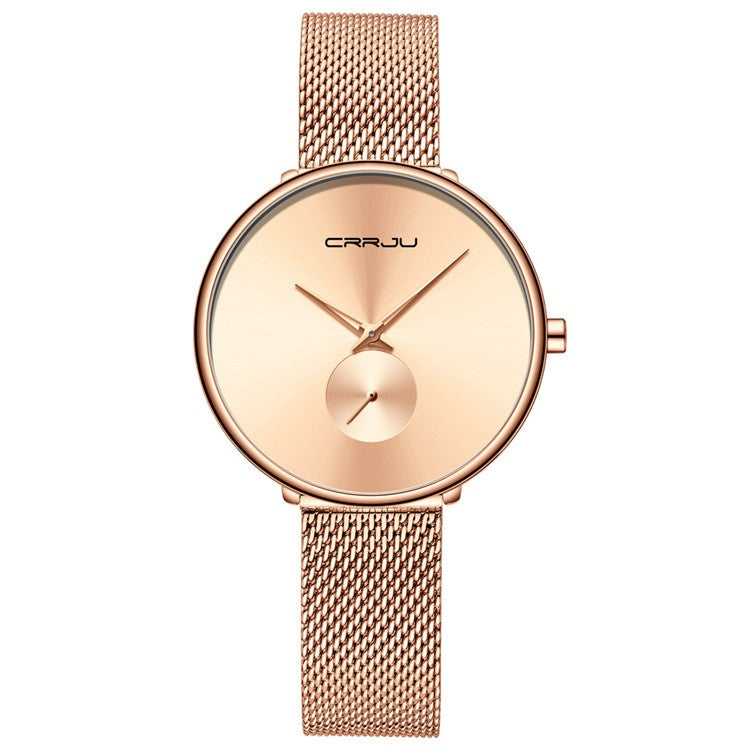 K Women's Stainless Steel Strap Mesh Strap Watch Simple