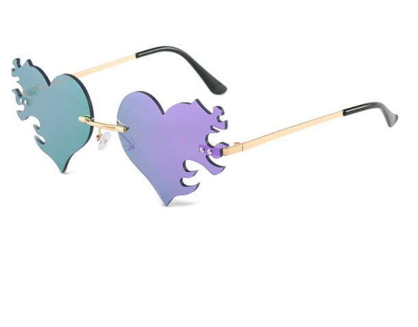 K Frameless Love Flame Metal Ball Tide Small Frame Personality