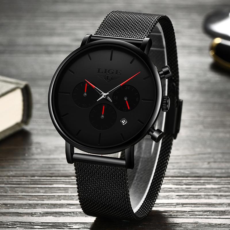 K Mesh-Strap Multifunctional Water-Resistant Quartz Watch
