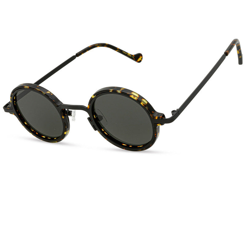 K Retro Special Multicolor Niche Round Frame Sunglasses Neutral