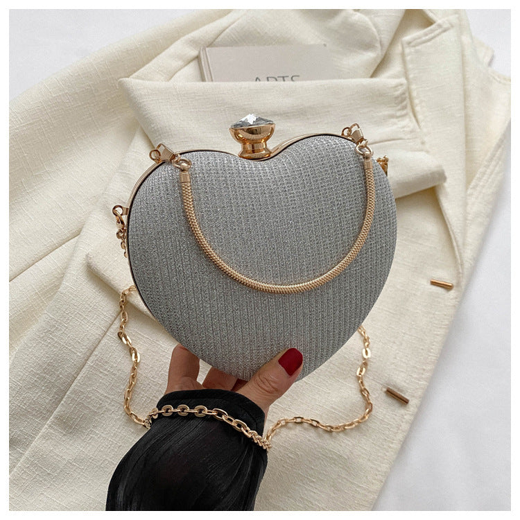 K Shiny Handbag Heart Shape
