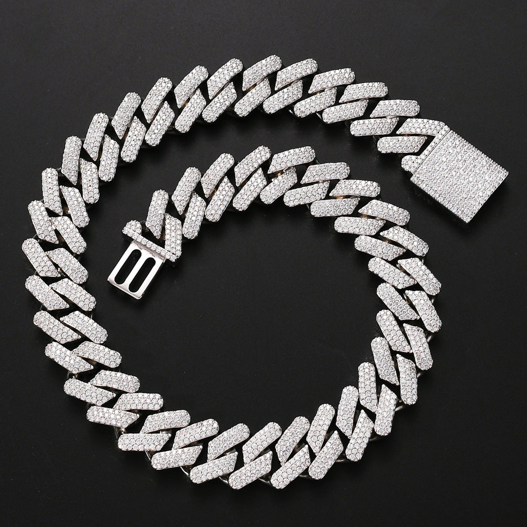 K Full zircon hip hop necklace