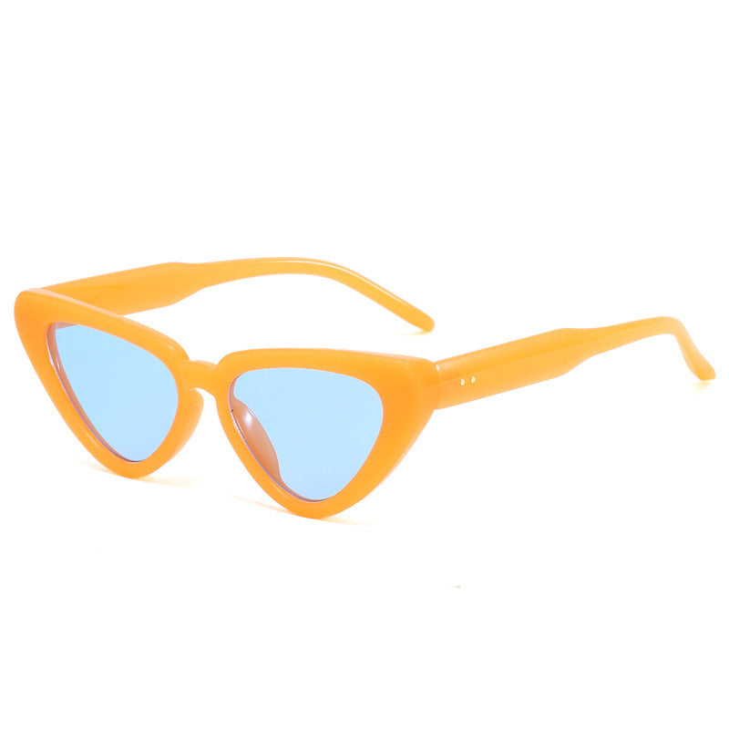 K Cat-eye Triangular Sunglasses For Women Fashionable UV Protection Shades