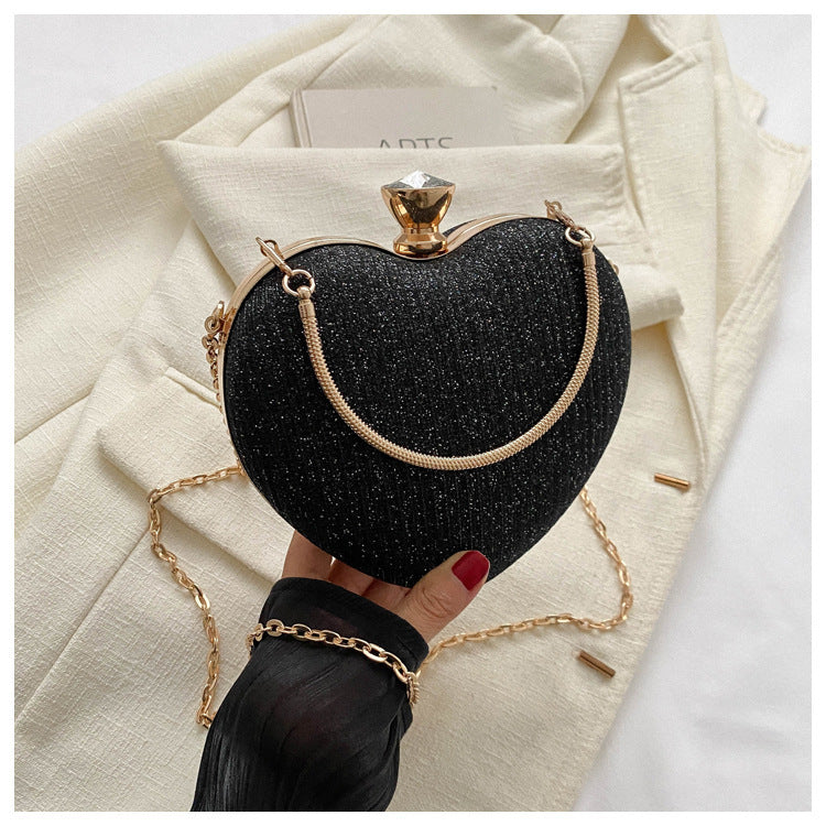 K Shiny Handbag Heart Shape