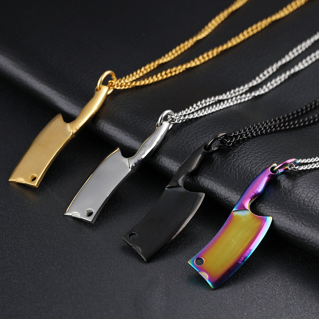 K Stainless Steel Necklace, Colorful Glare Classic Pendant