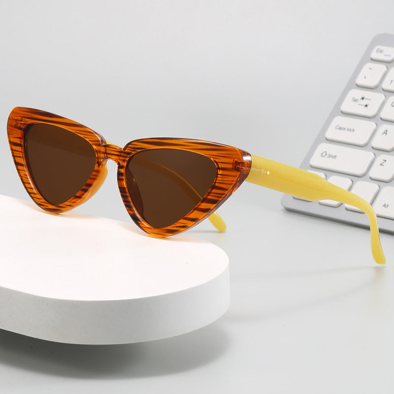 K Cat-eye Triangular Sunglasses For Women Fashionable UV Protection Shades