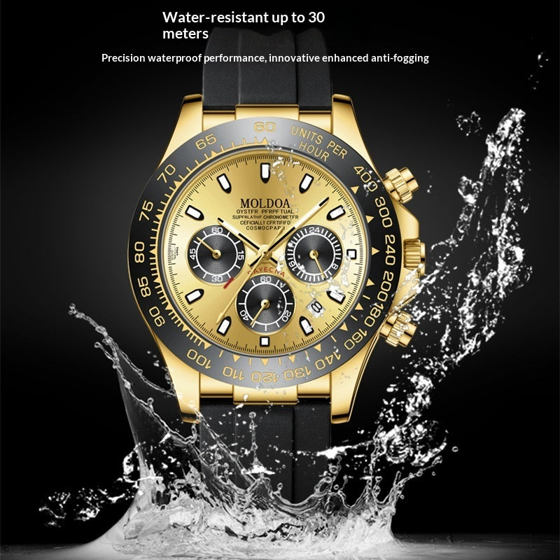 K Mechanical-Style Mens Watch With Calenda Quartz Watch