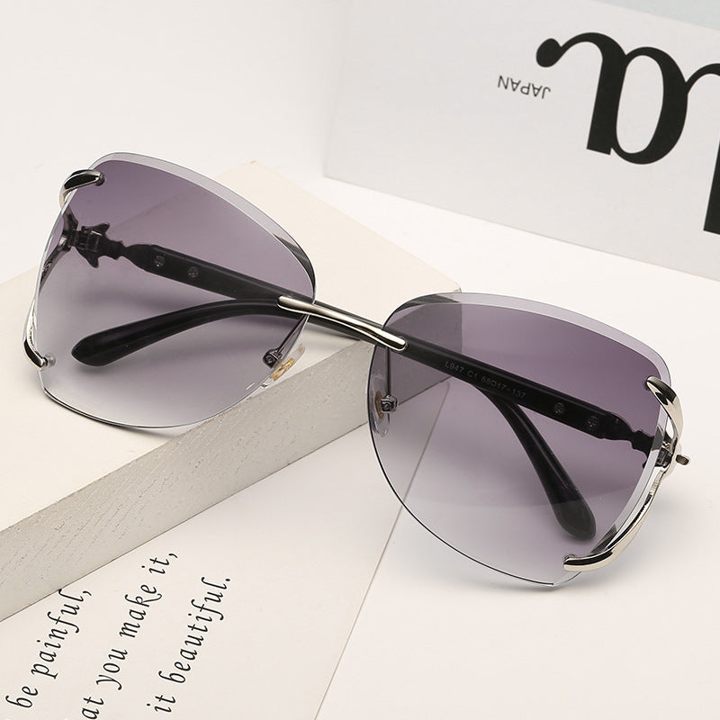K Pink Foxes Rhinestone Oversized Sunglasses