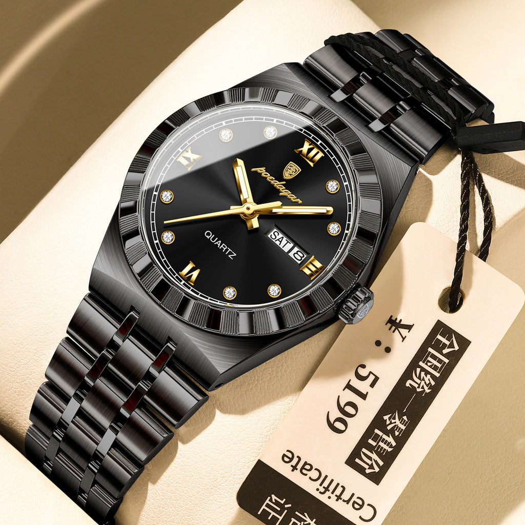 K Womens Diamond-studded Waterproof Luminous Fashionable Quartz Watch