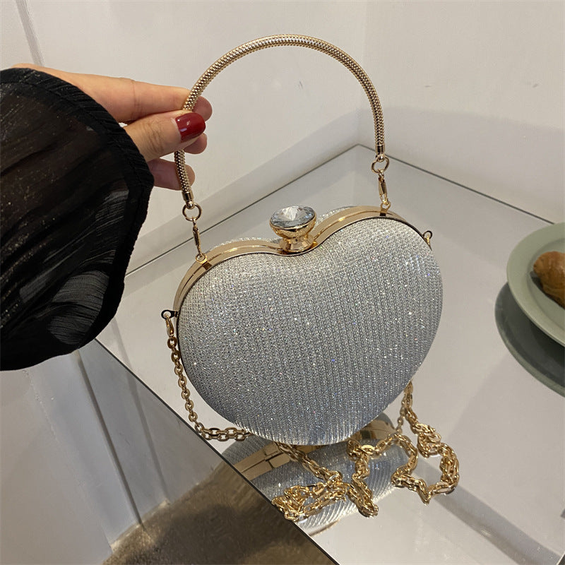 K Shiny Handbag Heart Shape