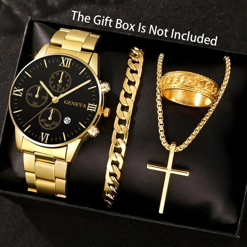 K Business-Style Sophisticated Watch Set For Men
