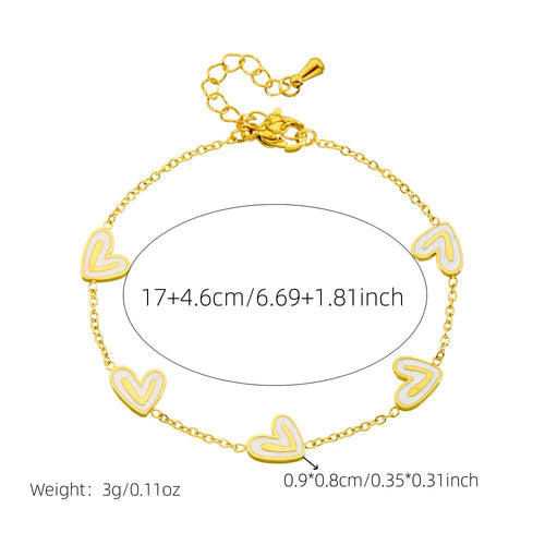 K Bai Bei Loving-Heart Accessories Clavicle Chain Stainless Steel Womens Set