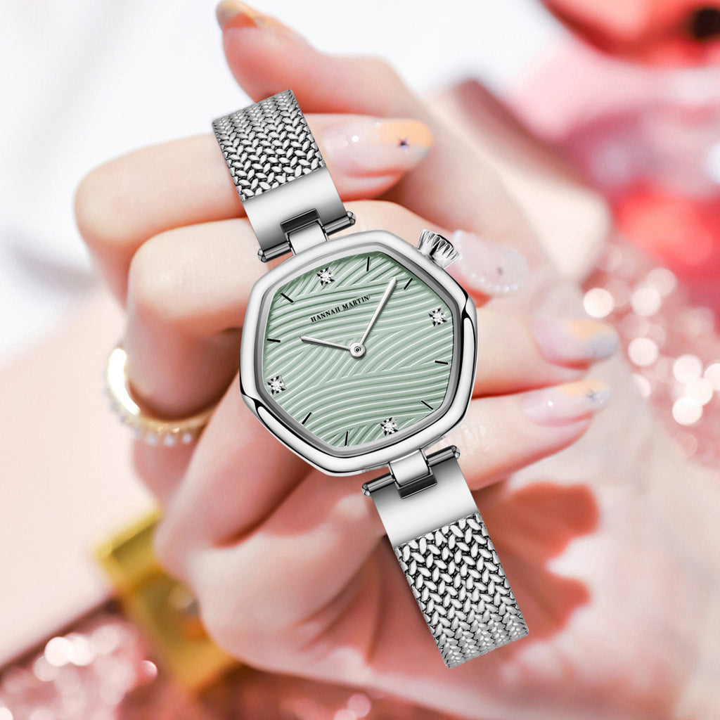 K Fashion Simple Hexagonal Movement Women's Watch