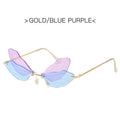 K Trend Wings Sunglasses Exaggerated Gradient Color Internet-famous Colorful Beach Glasses