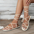 K Sandals Flat Round Toe Women's Shoes