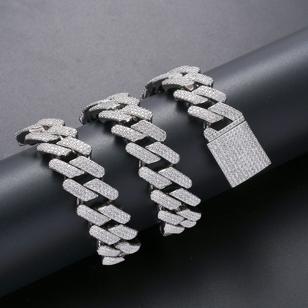 K Full zircon hip hop necklace