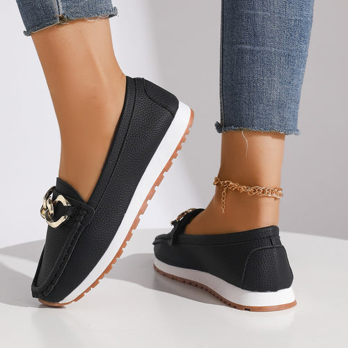 K Chains Flats Fashion Casual Comfortable