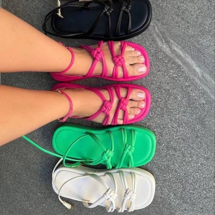 K Woven Beach Sandals
