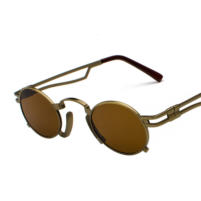 K Metal oval sunglasses