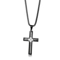 K Titanium Steel Wire Cross Men's Necklace