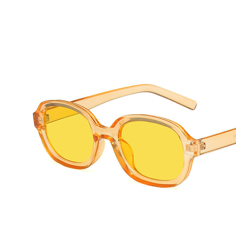 K Oval Trend Fashion Concave Statement Sunglasses