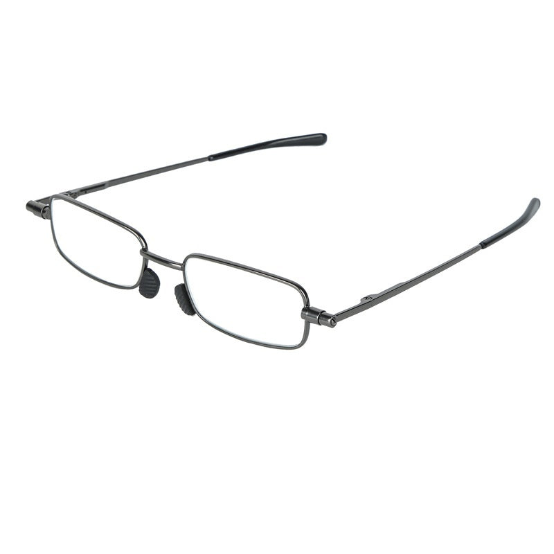 K Ultra-thin Mens Metal Spring-leg Reading Glasses With Rotating Frames