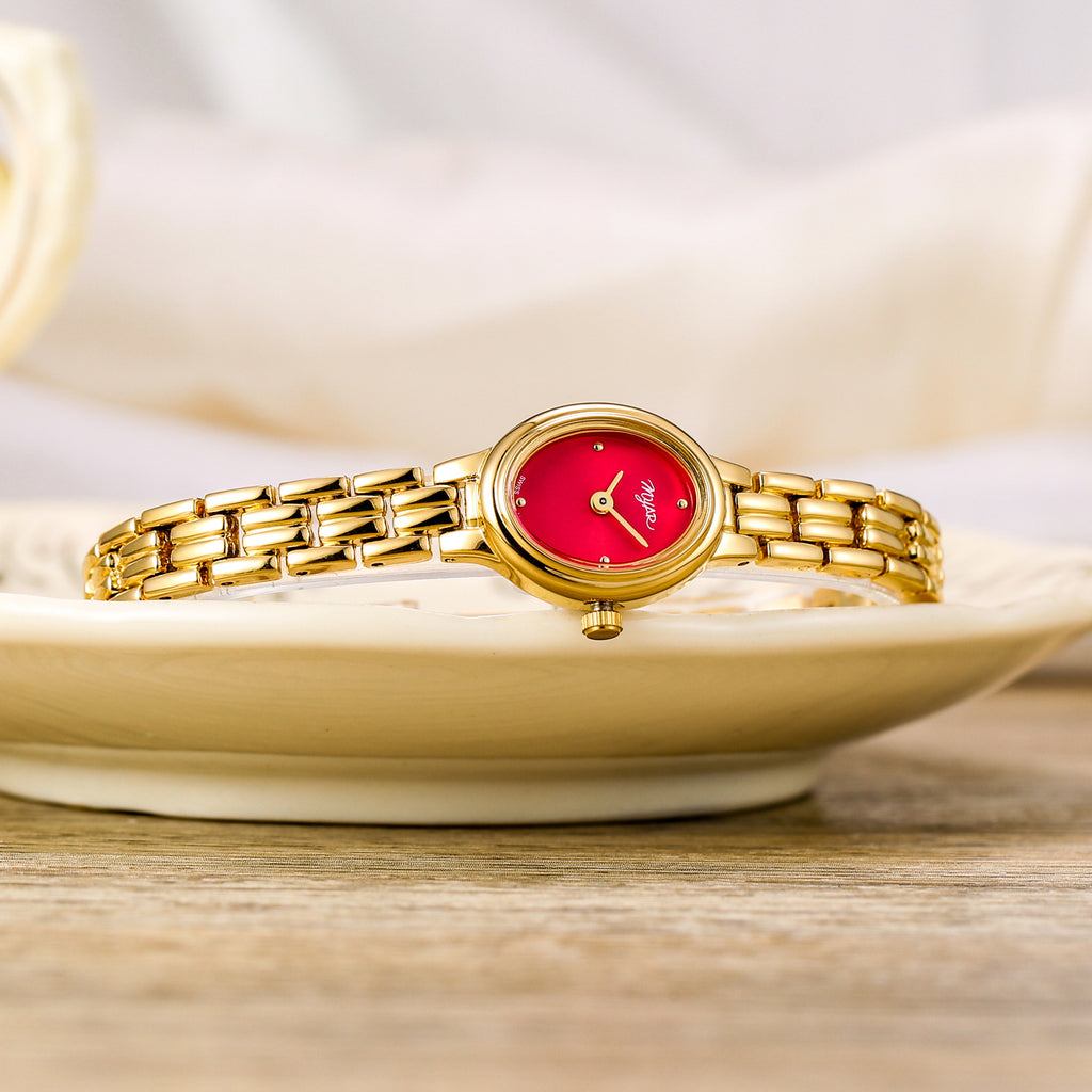 K Exquisite Oval Mini Women's Vintage Waterproof Quartz Watch