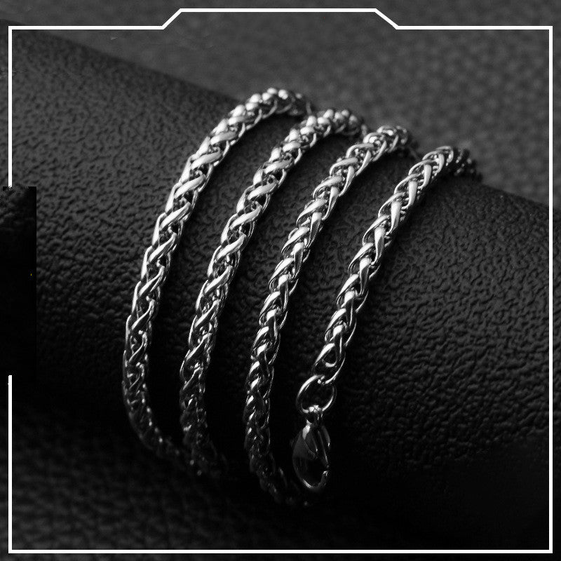 K Titanium steel necklaces for men