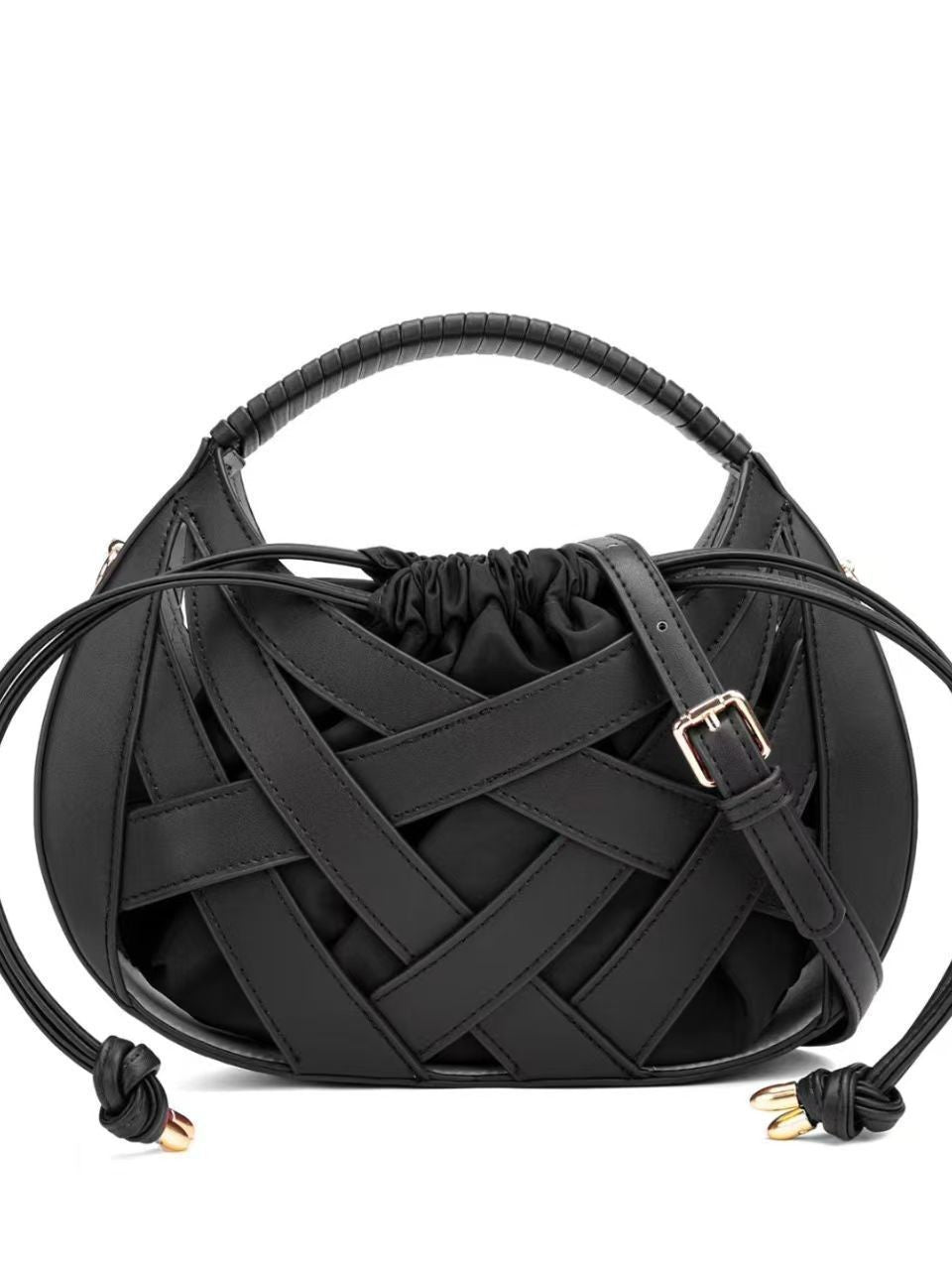 K Large-capacity Woven Hollow-out Single-shoulder Crossbody Bag