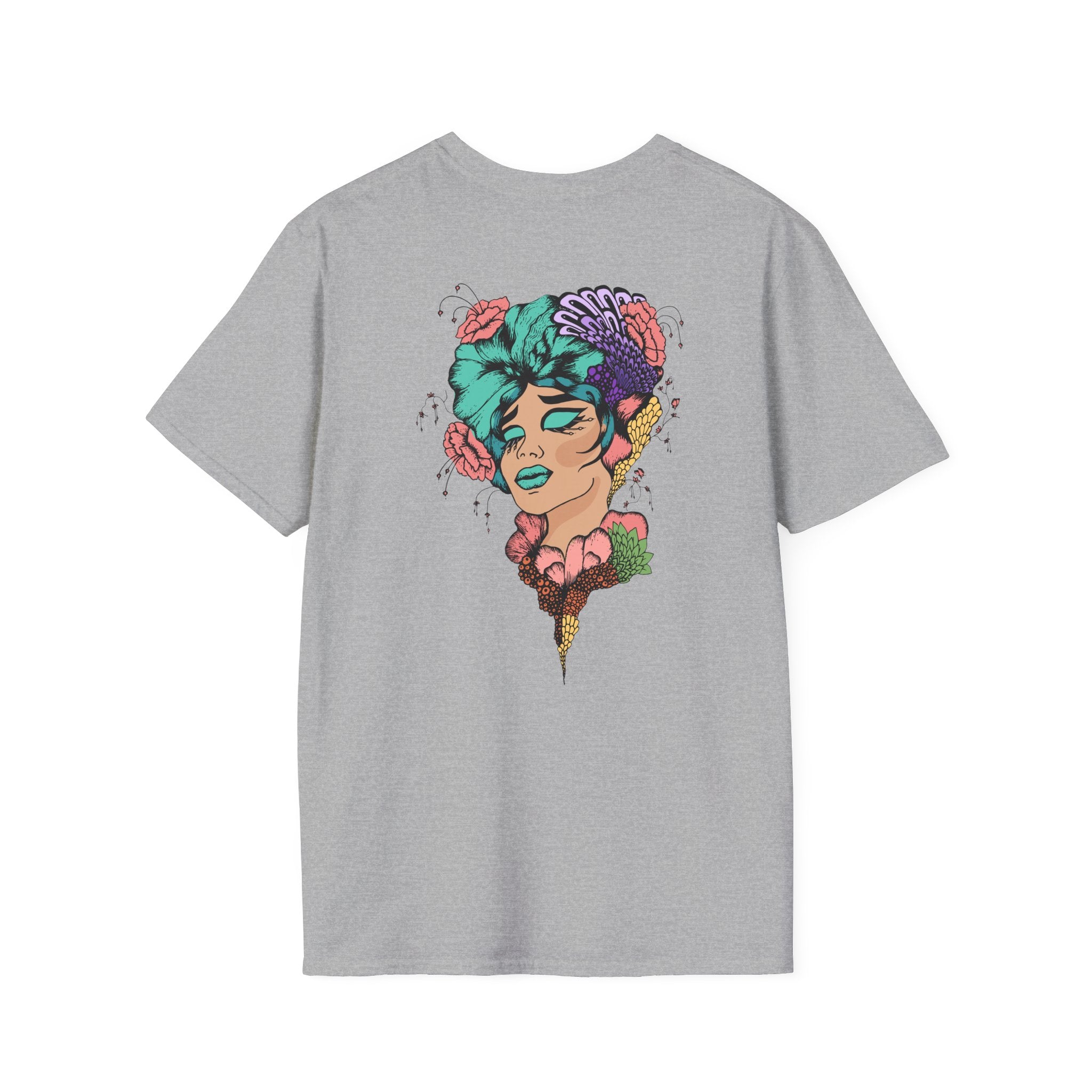 K Colorful Retro Female Portrait T-Shirt M2V