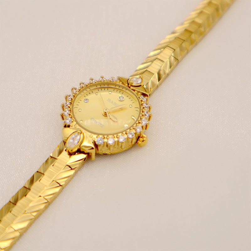 K Vintage Jewelry High Diamond Quartz Small Golden Watch Wholesale