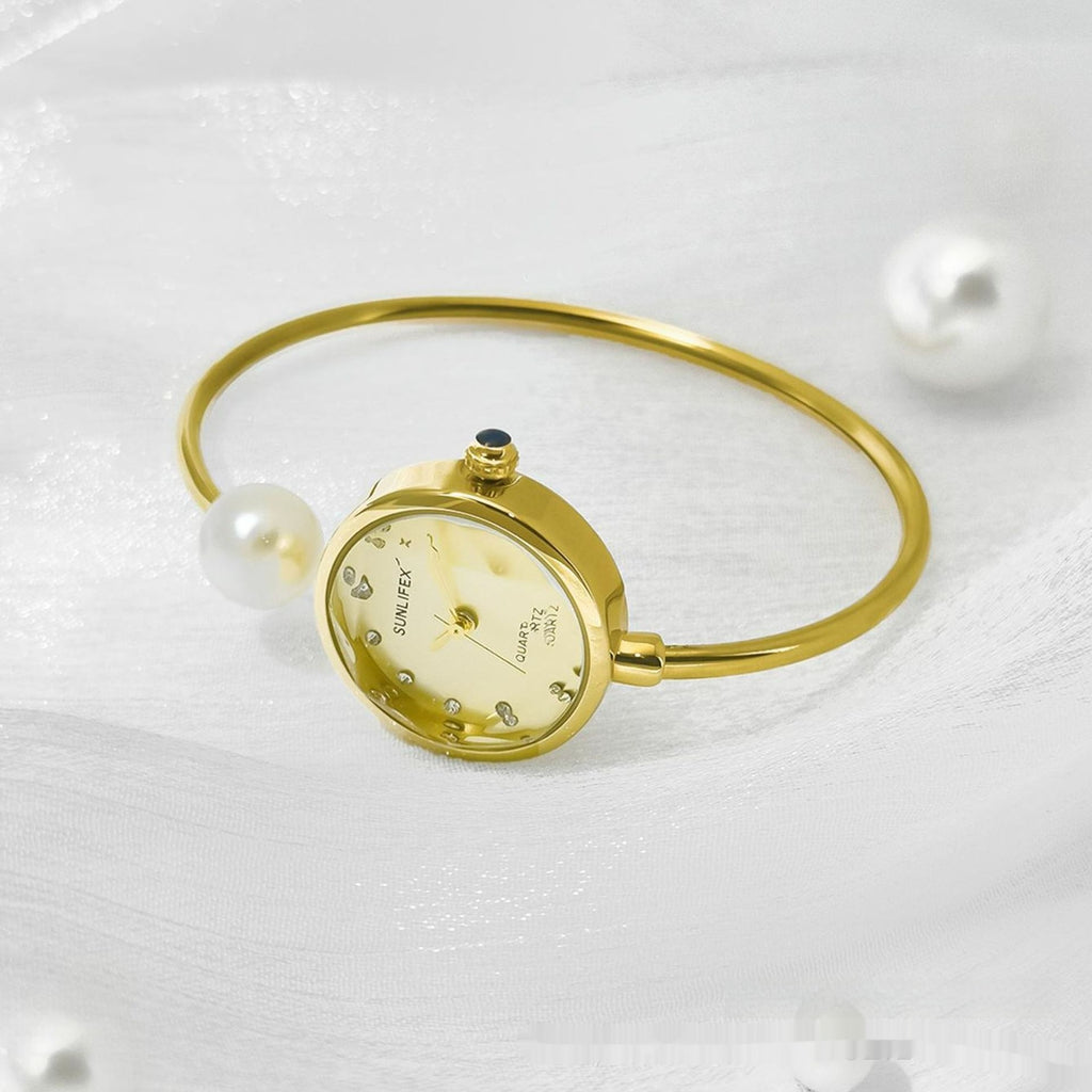 K Women's High-grade Simple Pearl Bangle Watch High-grade Watch