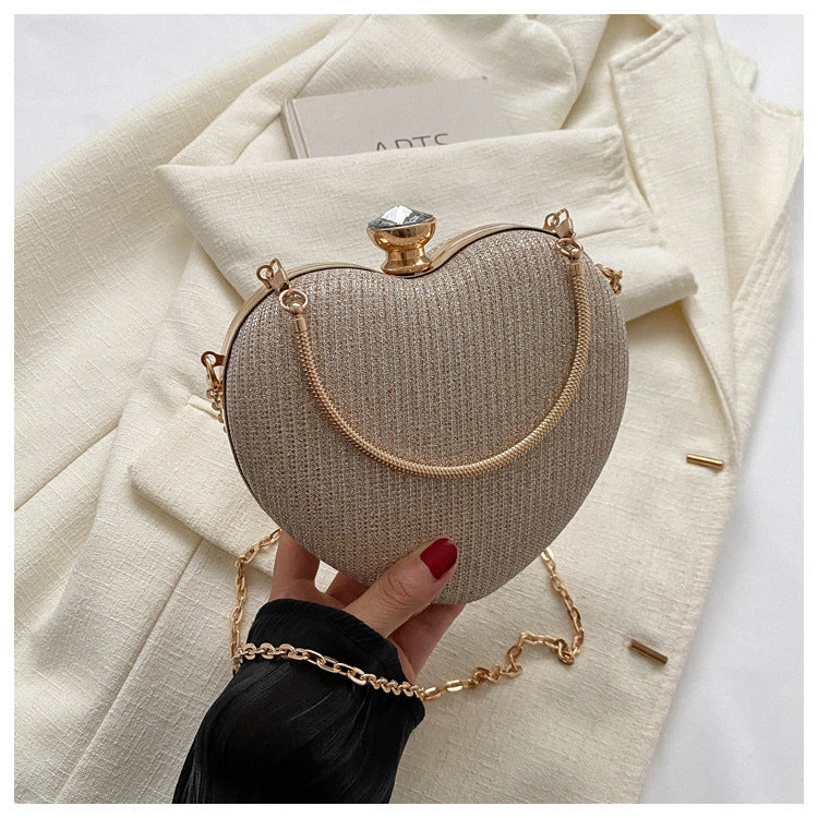 K Shiny Handbag Heart Shape