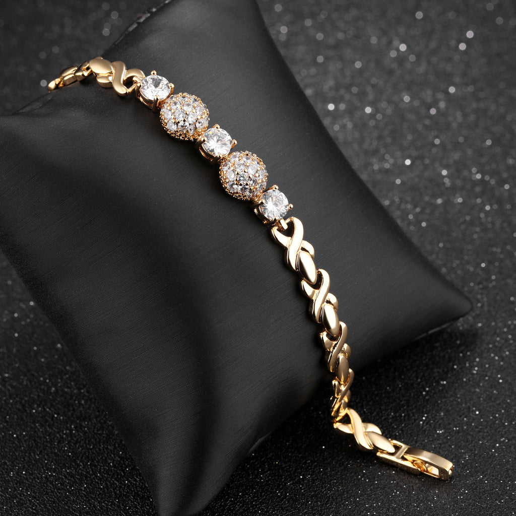 K Flash diamond caring ladies bracelet
