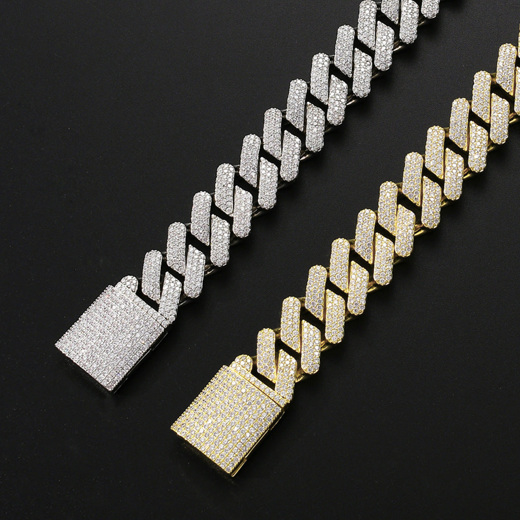 K Full zircon hip hop necklace