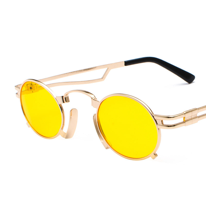 K Metal oval sunglasses