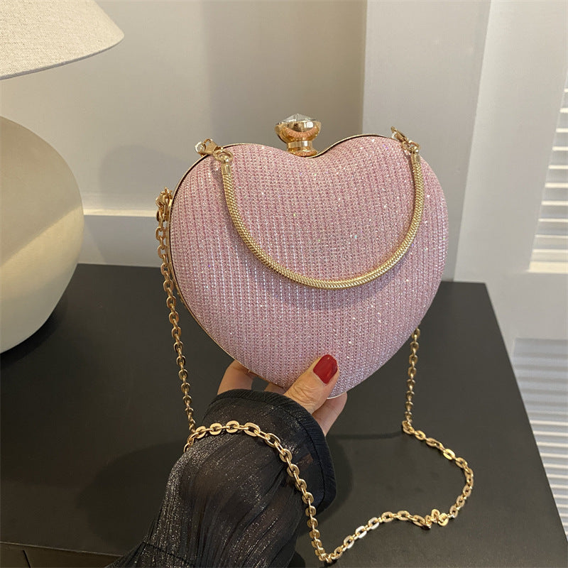 K Shiny Handbag Heart Shape