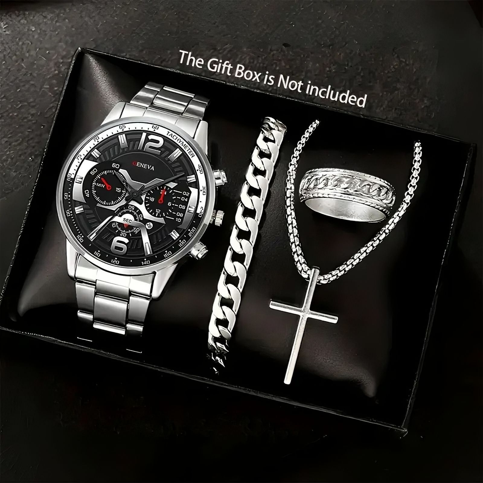 K Business-Style Sophisticated Watch Set For Men