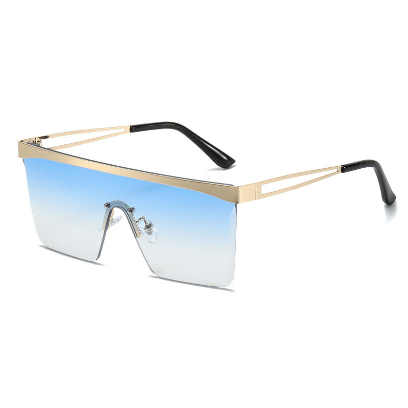 K European And American Square Pair Sunglasses One-piece Lens