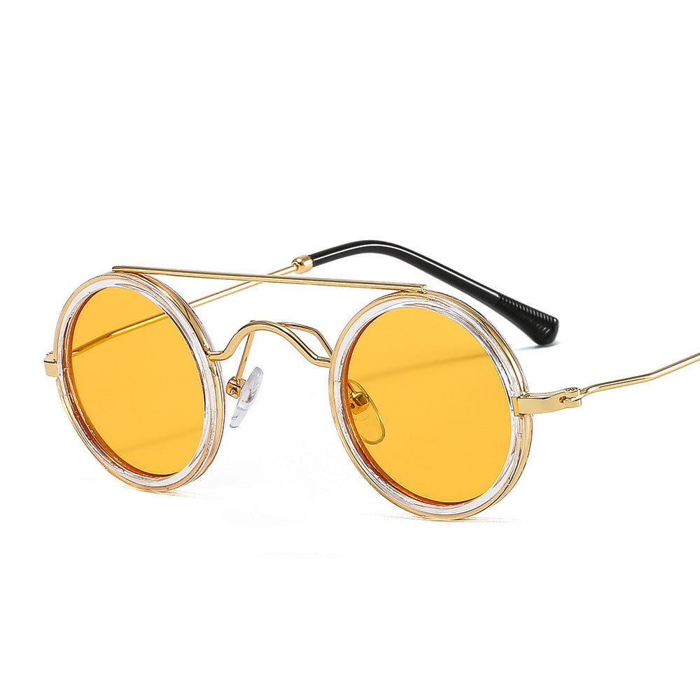 K Punk Small Round Rim Hip Hop Sunglasses