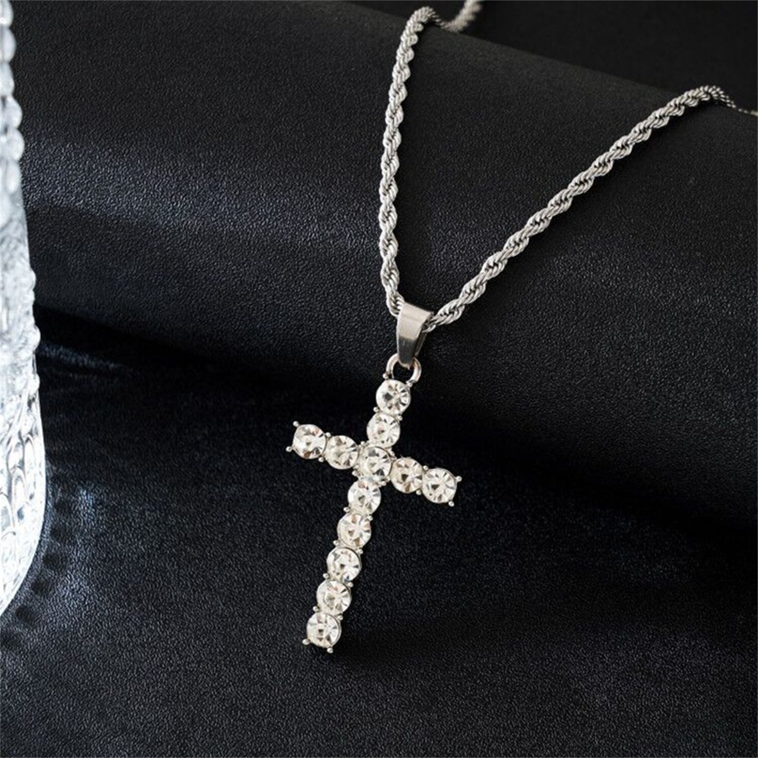 K Diamond Pendant Necklace Men's Hip-hop Cold Wind