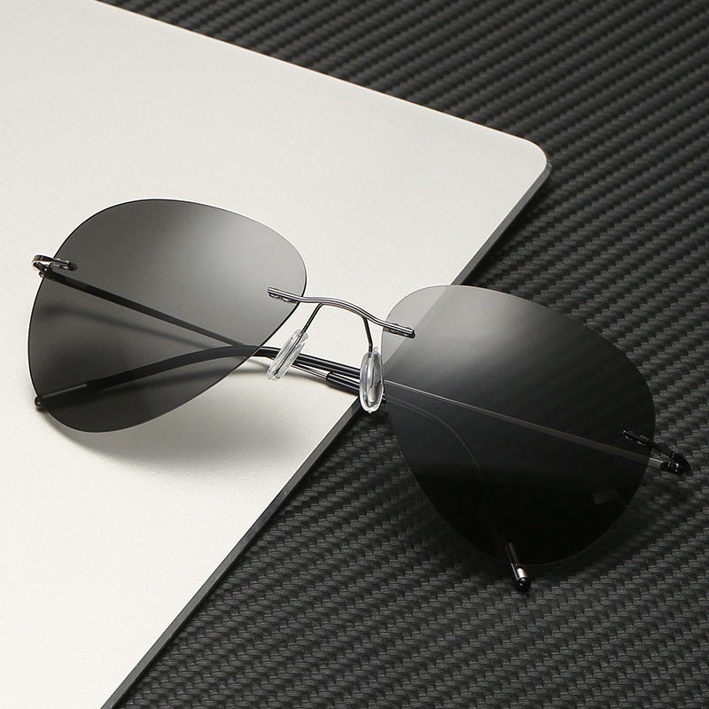 K New Frameless Ultralight Polarized Titanium Polarized Sunglasses
