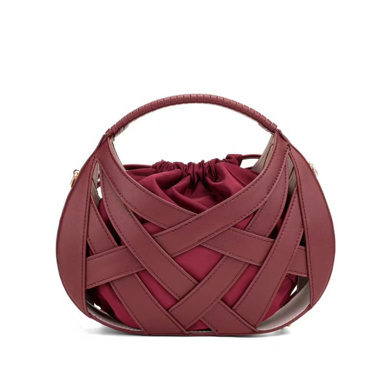 K Large-capacity Woven Hollow-out Single-shoulder Crossbody Bag