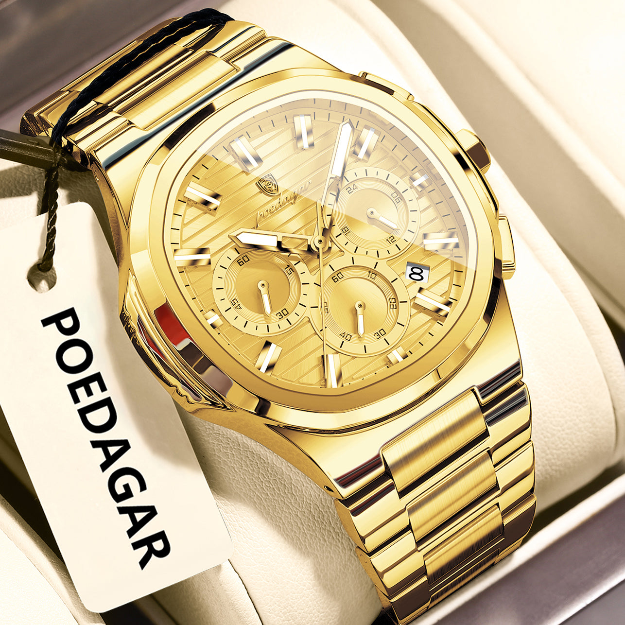 K Mens Waterproof Multifunctional Luminous Watch