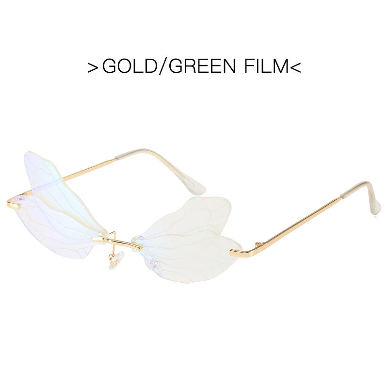 K Trend Wings Sunglasses Exaggerated Gradient Color Internet-famous Colorful Beach Glasses