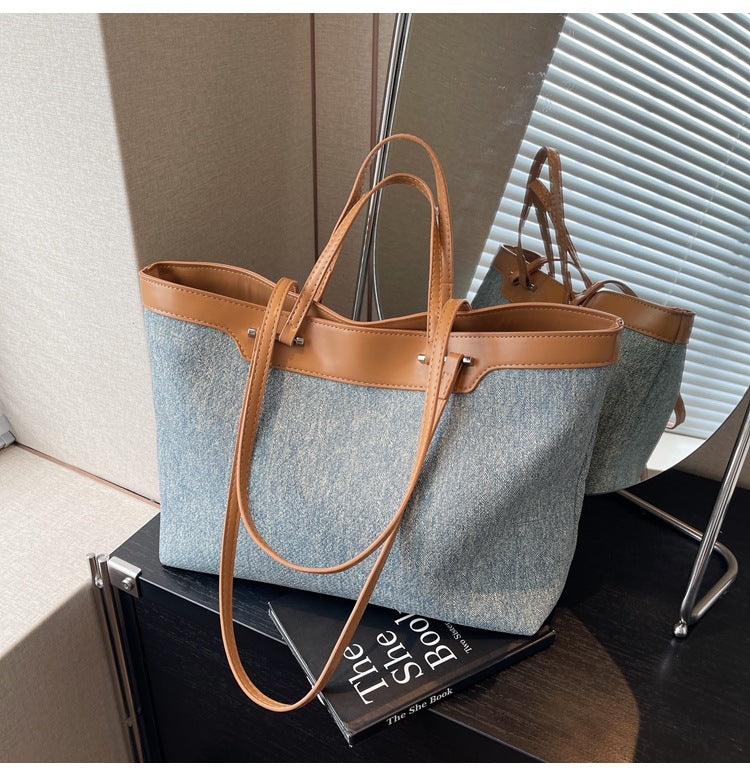 K Retro Commuter Work Tote Handbag Shoulder Bag