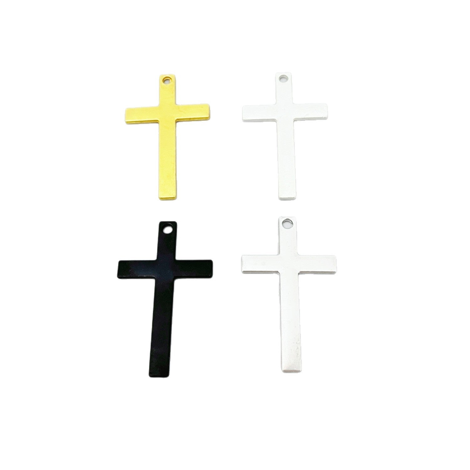 K Alloy Single-hole Cross Pendant Accessory