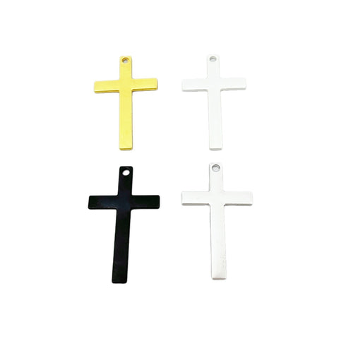 K Alloy Single-hole Cross Pendant Accessory