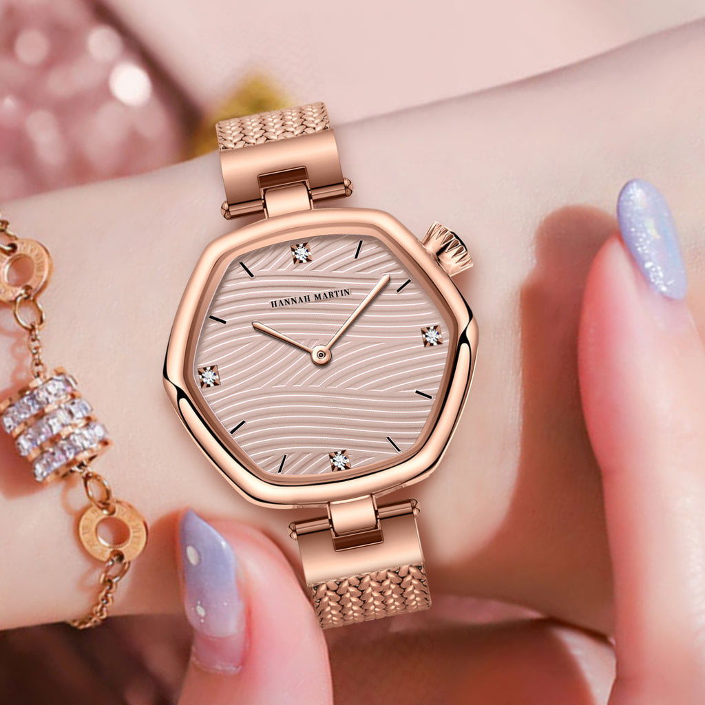K Fashion Simple Hexagonal Movement Women's Watch