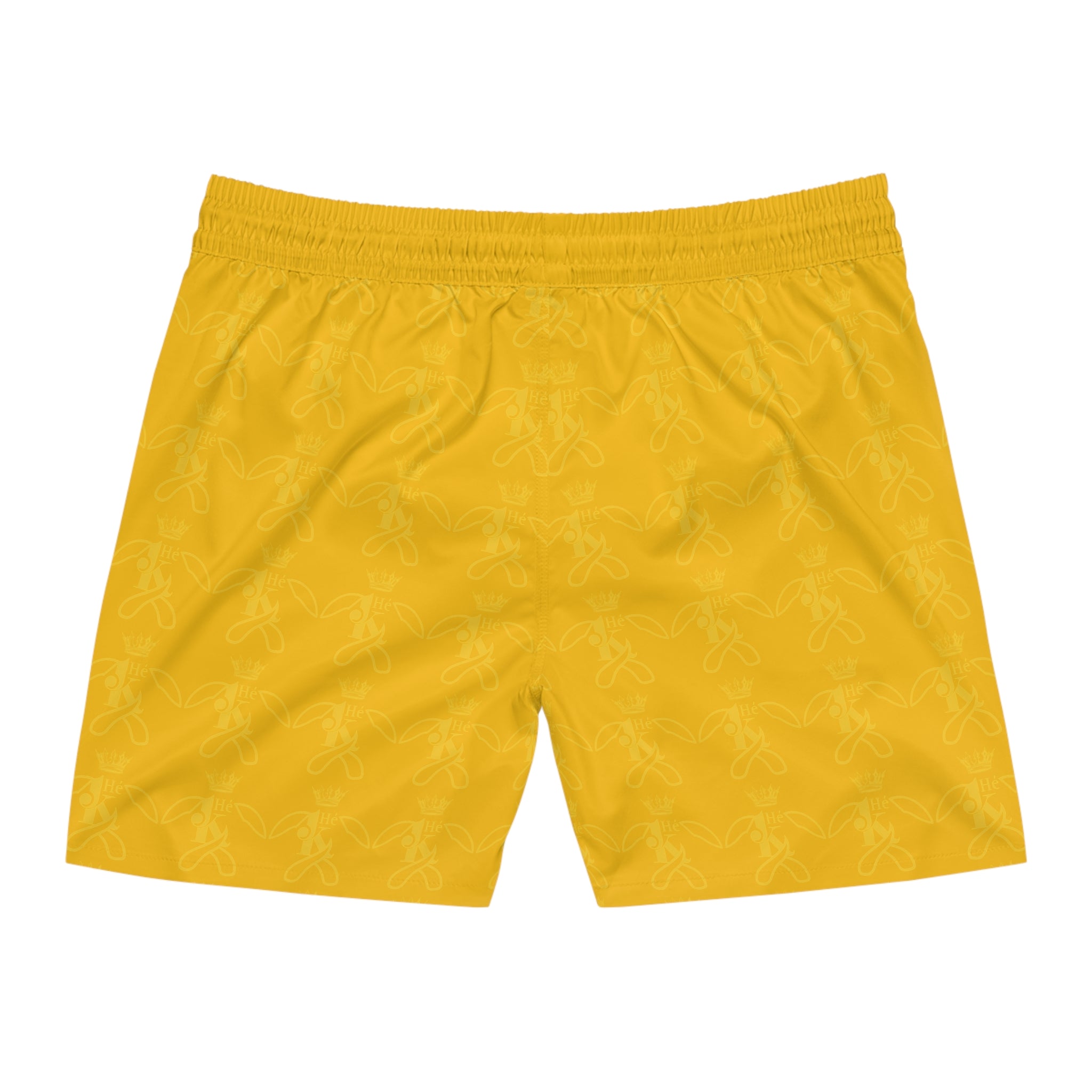 K Yellow Palm Pattern Swim Shorts M3G